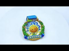 Virtual Running Medal With Patterned Color Spraying Custom Event Medals