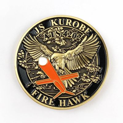 Buy Personalized Custom Brass Enamelled Custom Challenge Coins One Side with Design online manufacture