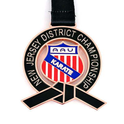 Buy Custom Taekwondo Medal Medallion With Color Infilled  Soft Enamel With Printing online manufacture