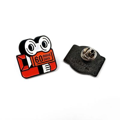 Buy Promotional Enamel Emblem Lapel Pin Black Nickel Plated Single Side online manufacture