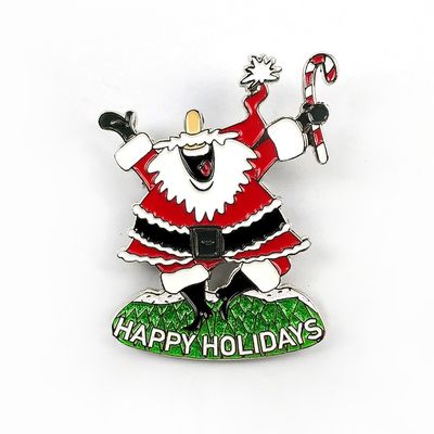 Buy 2D / 3D Santa Pin Badge With Safety Pin For Christmas Half Marathon online manufacture