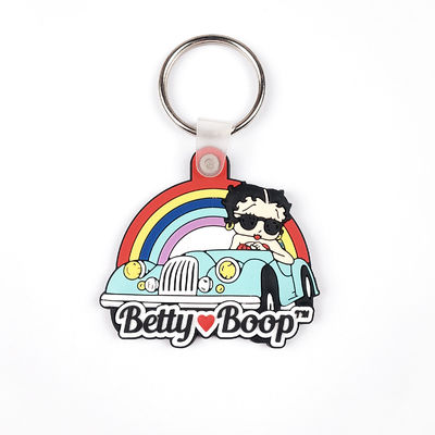 Buy Custom Rubber Keychain Double Side Logo For Marketing Promotions Soft Pvc Keyrings online manufacture