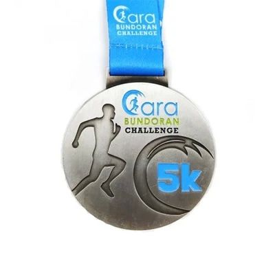 Buy 70mm Embossed Zinc Alloy Bespoke Custom Race Medal / Custom Medals For 5K Awards online manufacture