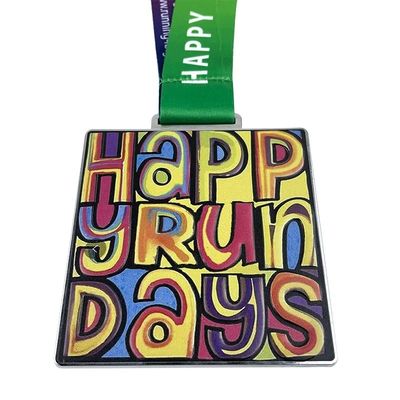 Buy Zinc Alloy Metallic Large Size Personalized Medal / Graffiti Square Medal online manufacture