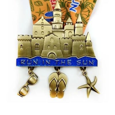 Buy Personalized 3D Sports Events Gold Medal with Logo Embossed online manufacture