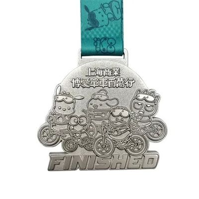 Buy Zinc Alloy Die Struck Sand Blasting Cycling Medal online manufacture