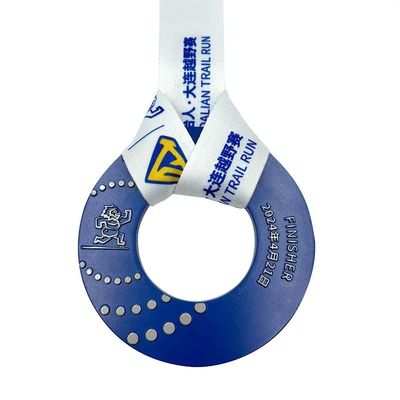 Buy Custom Toroidal Medal Trail Run Embossed Award online manufacture