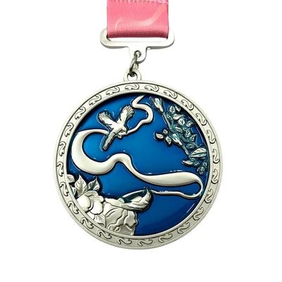 Buy Matt Silver 10K Virtual Run Challenge Finisher Medal / Beautifully Crafted Medal online manufacture