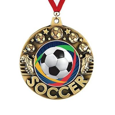 Buy Customized Embossed Stock Soccer Award Medals For Large Purchases online manufacture