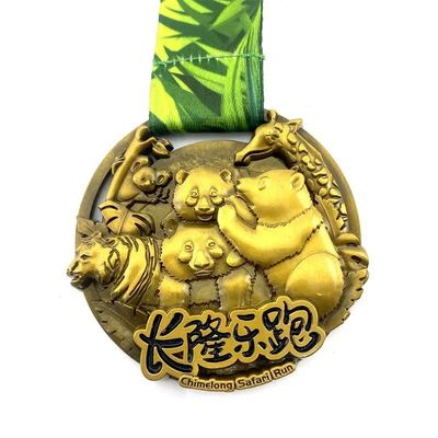 Buy Solid Texture Antique Gold Personalized Race Medals Joyrun Animal Themed Running online manufacture