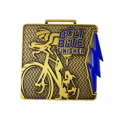 Buy Bulk Stock Finisher Custom Cycling Medals And Bicycle Team Challenge Awards Bike Medals online manufacture