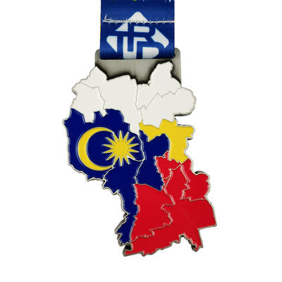 Buy Custom Map Medal Zinc Alloy Soft Enamel Award online manufacture