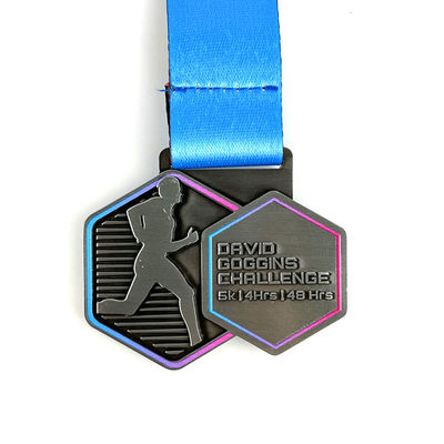 Buy Virtual Running Medal With Patterned Color Spraying / Virtual Challenges With Medals online manufacture