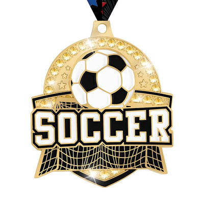 Buy Customized Embossed Stock Soccer Awards Medals for Large Purchases online manufacture