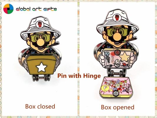 Buy Super Mario Cartoon Adventurer Unique Hinged Lapel Pin online manufacture