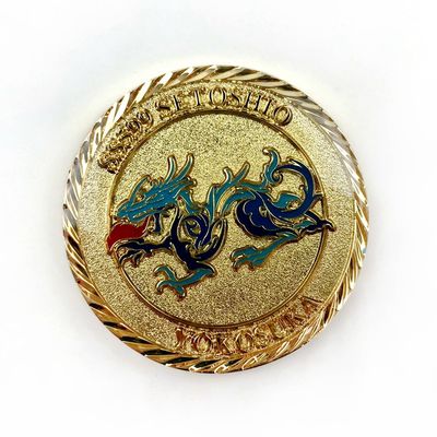 Buy Custom Sandblasting Dragon Design Soft Enameled Souvenir Coin online manufacture