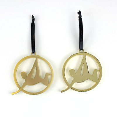 Buy Special Medal Customized Shiny Gold Gymnastics Themed Ornament Personalized Design For Gymnastics Enthusiasts online manufacture