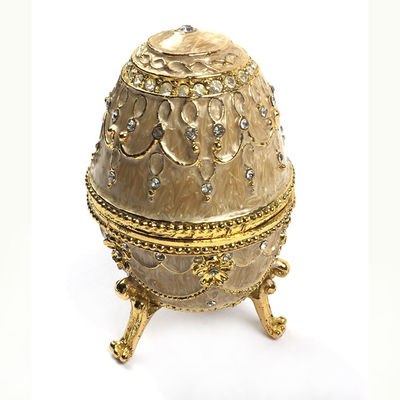 Buy Elegant Egg Shaped Rhinestone Jewelry Box With Velvet Lining online manufacture
