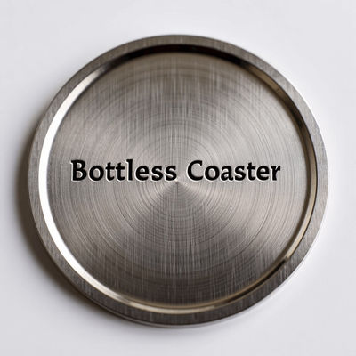 Buy Antique Silver Brushed Bottle Coaster Elegant Protection For Bottles online manufacture