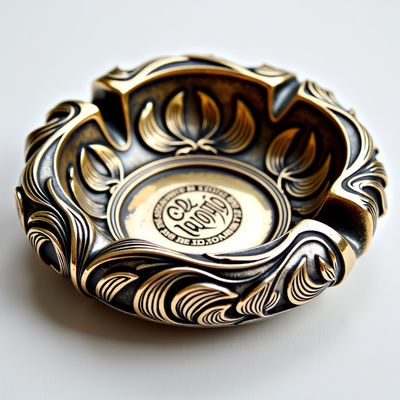 Buy Premium Custom Antique Gold Metallic Ashtrays Quality Supplier For Unique Home Décor online manufacture