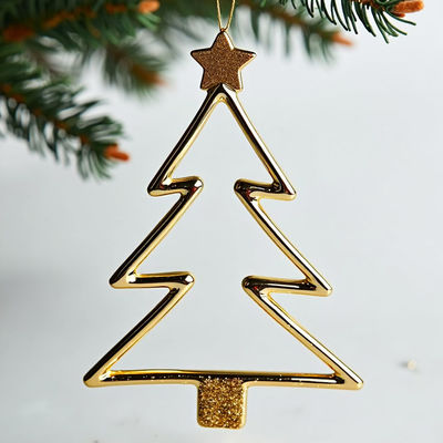 Buy Effortlessly Complement Any Holiday Decor Business Promotion Gifts Gold Glitter Star Tree Ornament online manufacture