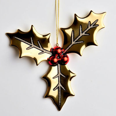 Buy Festive Gleam Holly Ornament Add A Festive Touch To Wreaths And Garlands online manufacture