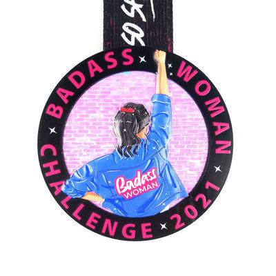 Custom Insert Medal UV Printing Award with Transparent Glass