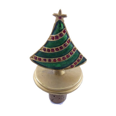 Custom Christmas Design Bespoke Wine Bottle Stopper Zinc Alloy Wine Stopper