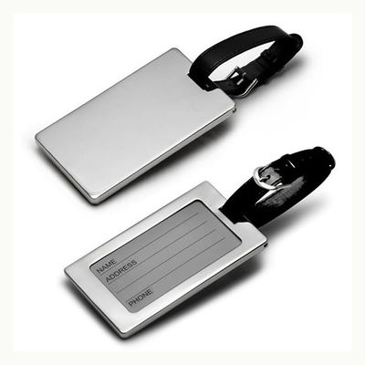 Custom Logo Aluminium Personalized Metal Luggage Tags Personal Luggage Identification