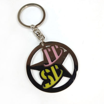 Color Transparent Lacquer Promotional Keychain Vibrant Twist For Brand