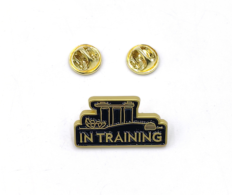 Double Butterfly Clasp Black Enamel Badge with Unique Plastic Box The Perfect Addition to Your Lapel Pin Collection