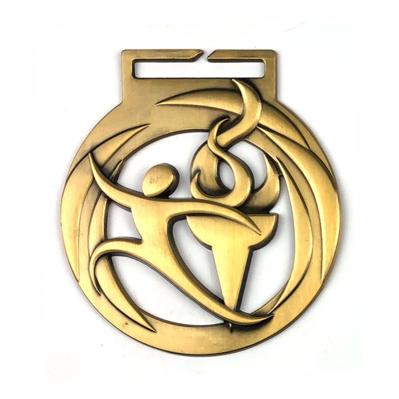 Antique Brass Sport Medal