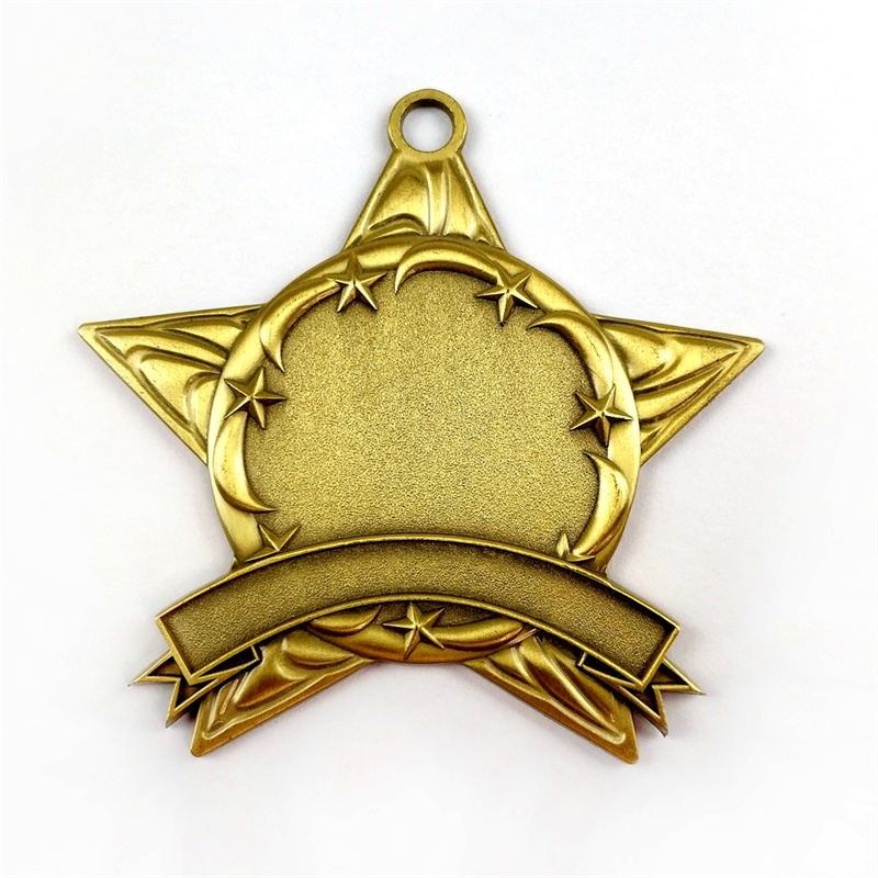 Antique stock blank star shaped medal (1)