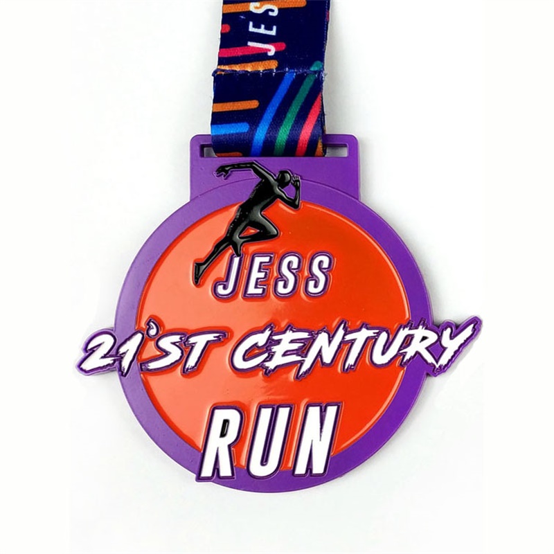 Bespoke Color Spray Purple Running Medal