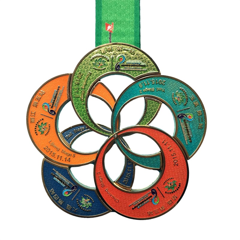 Bespoke Cycling Series Interlocking Medal - 5 Stages