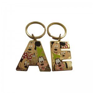 Disney Zinc alloy Letter Keychain for Promotion gifts