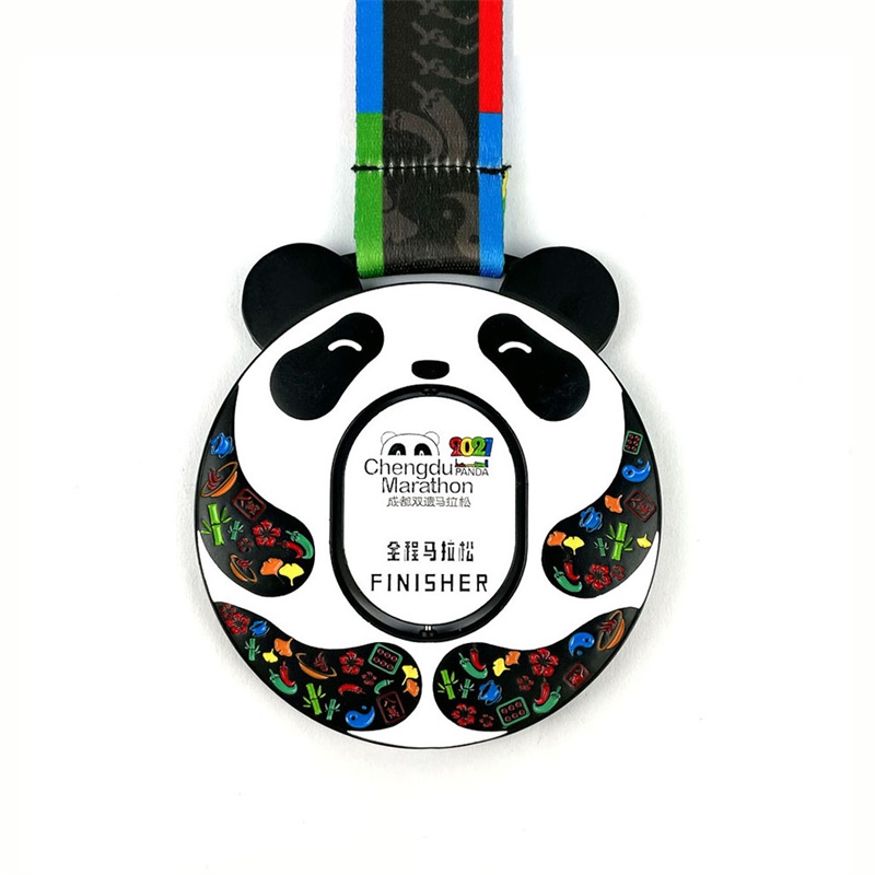Mukautettu Chengdu International Marathon Spin Panda -mitali