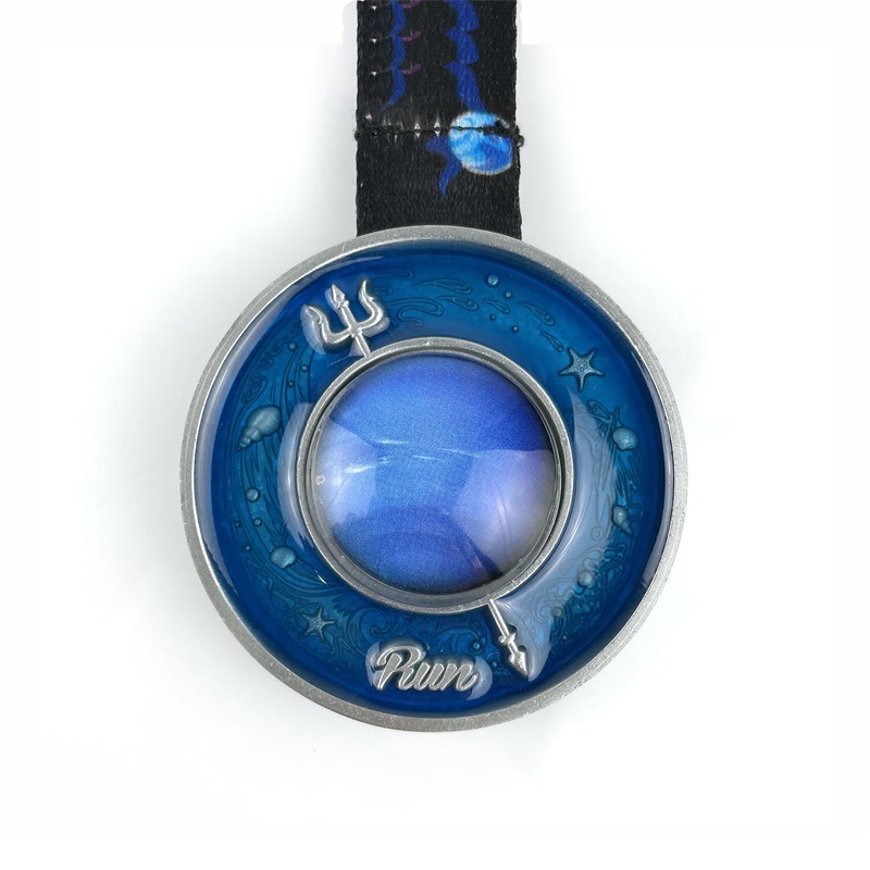 Custom Stain Glass Neptune Run Medal