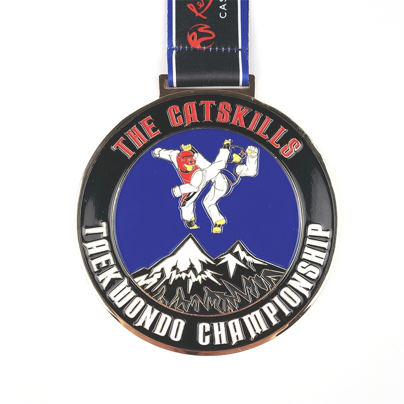 Custom Taekwondo Medallion with Color Infilled