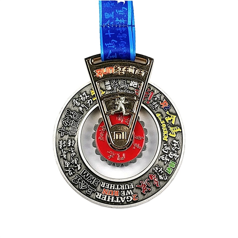 Custom Virtual Runner 3KM 10KM Revolving Medal
