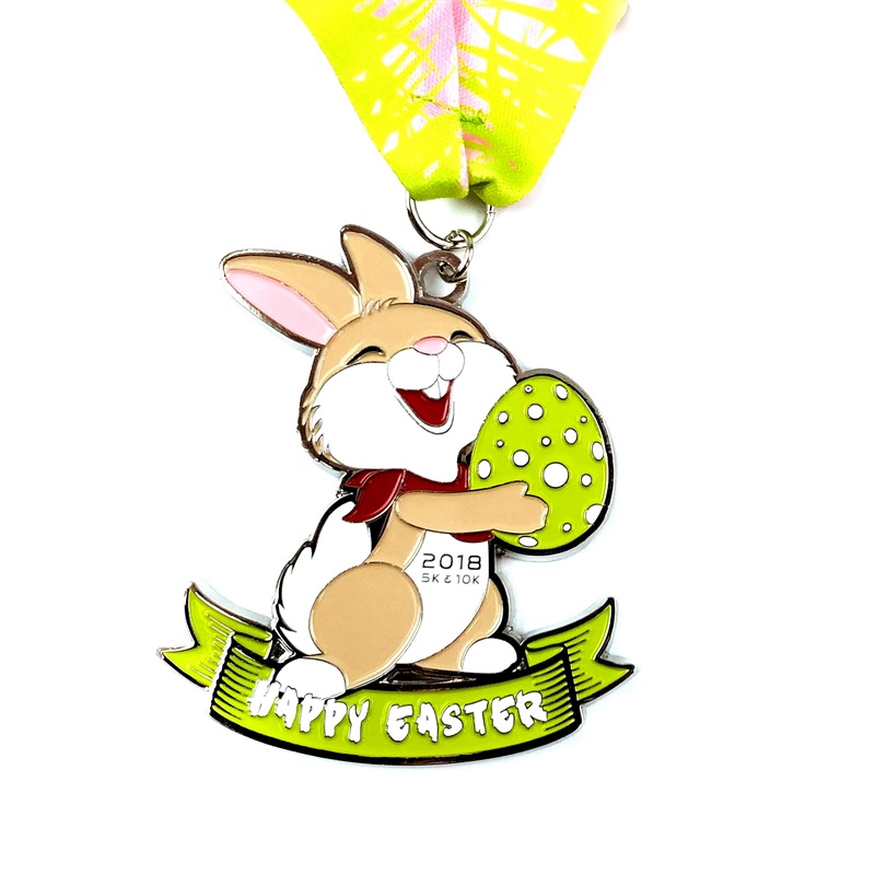 Customized Cute Bunny & Egg Easter Run Medal