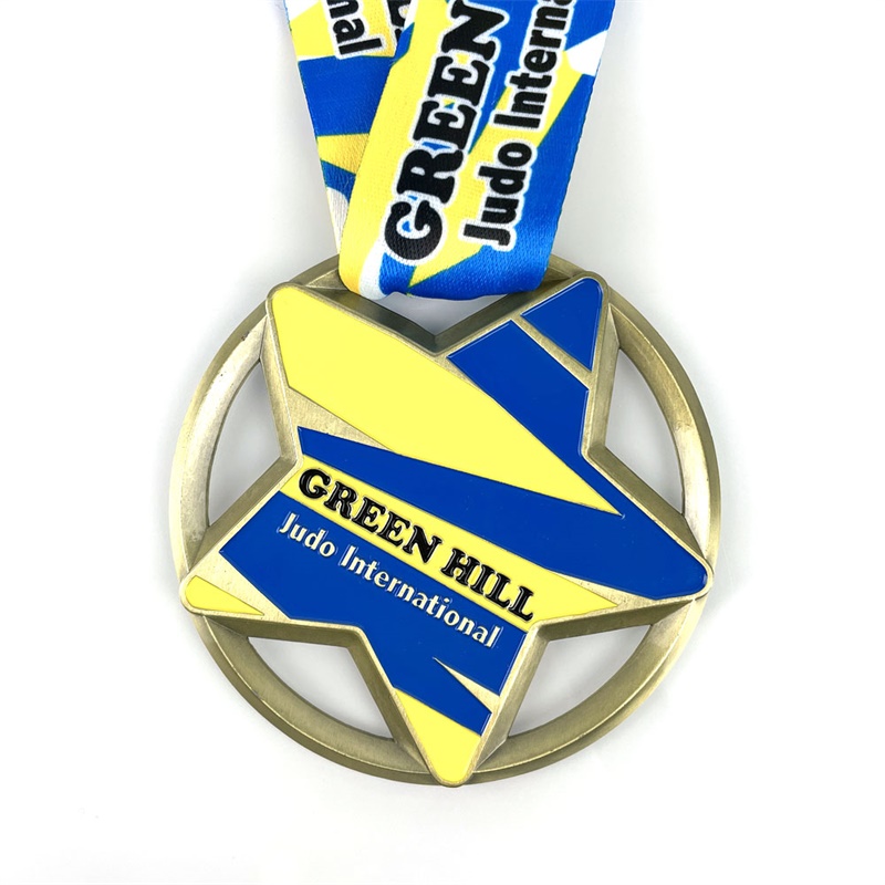Customized Judo Medal with Personalized Ribbon
