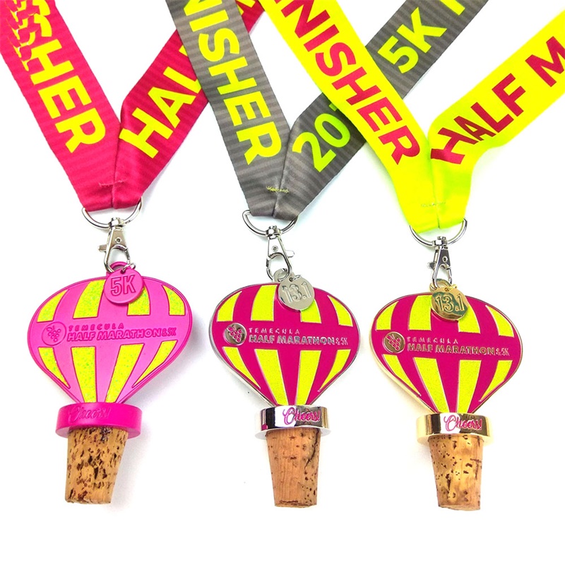 Customized Marathon Finisher Wine Stopper Medal