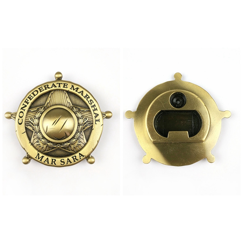 Customized antique brass 3D beer bottle opener (4)