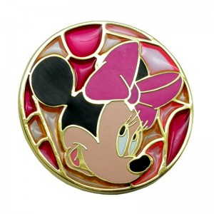 Disney Minnie Clear Glass Lacquer Badge