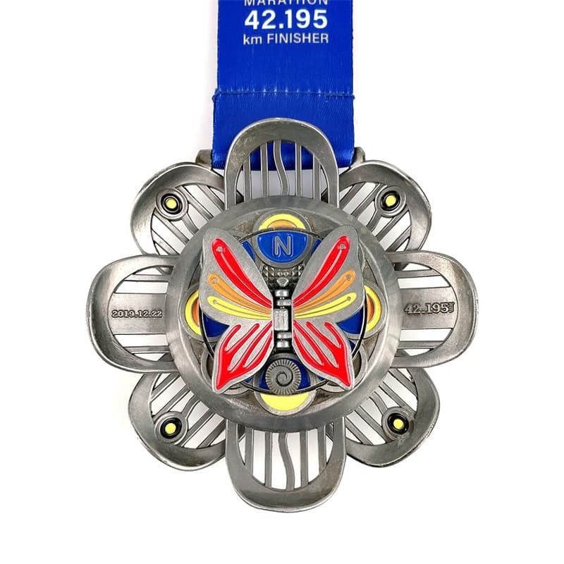 Personalized Electronic Flying Butterfly Running Medal