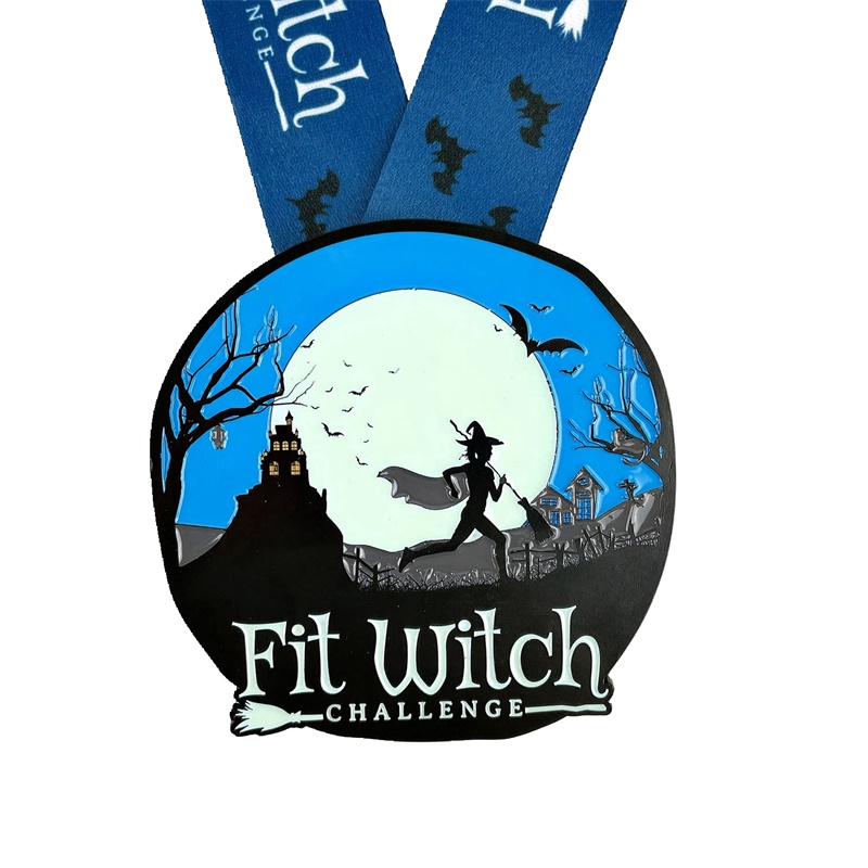 Personalized Glowing Fit Witch Halloween Medal