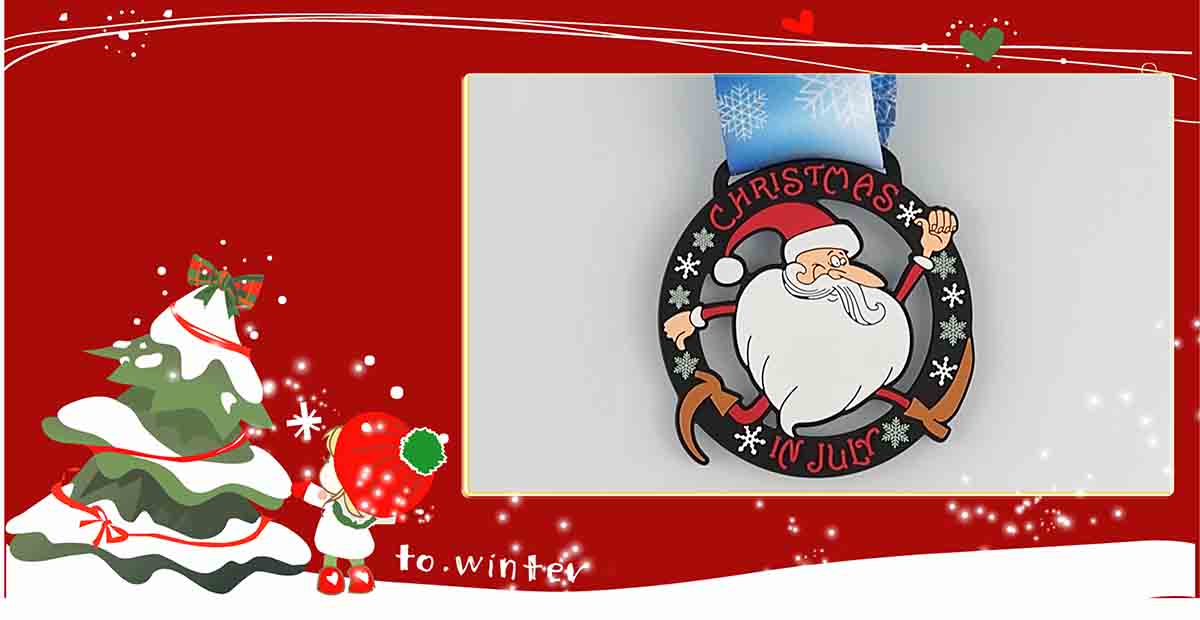 Santa-Claus-Medal-PVC-Medal