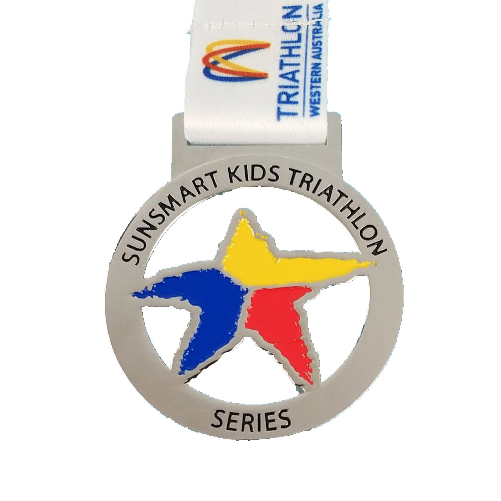 Seriemedalje for triatlon for børn